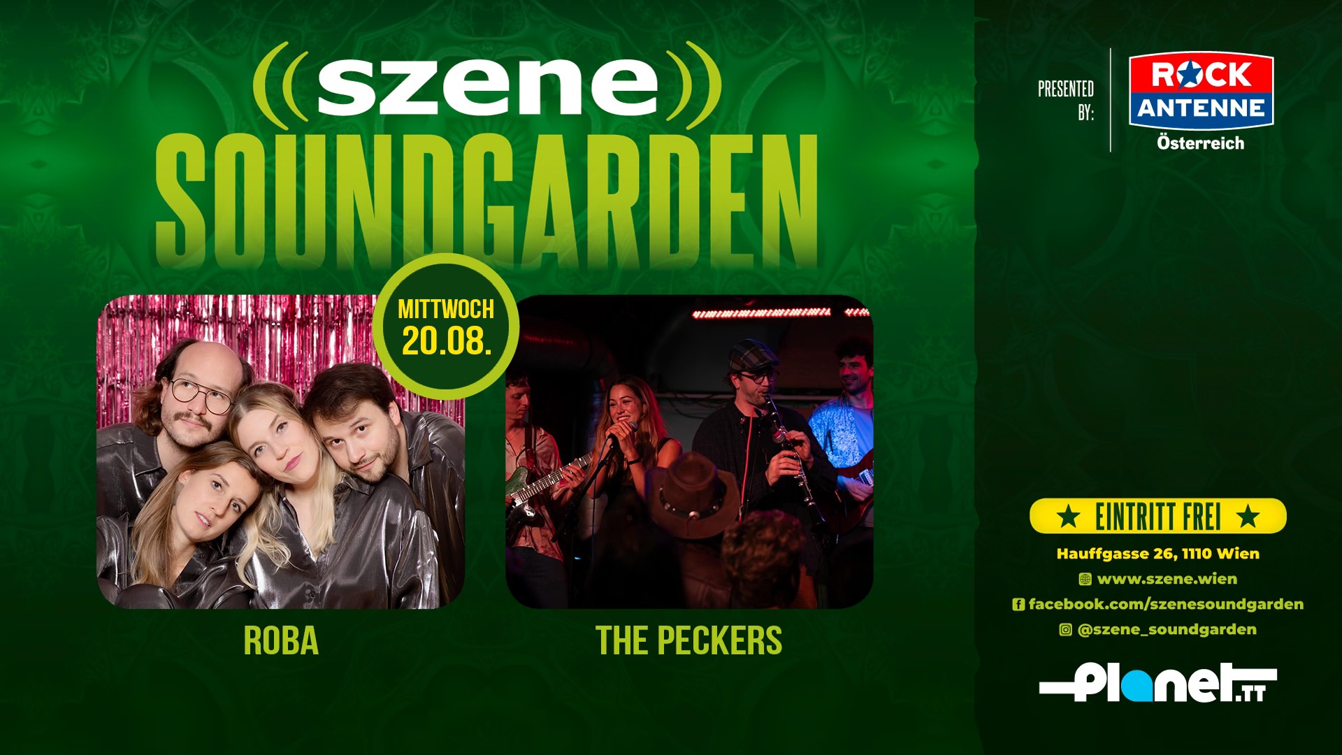 ROBA | THE PECKERS am 20. August 2025 @ Szene Wien. ROBA | THE PECKERS am 20. August 2025 @ Szene Wien.