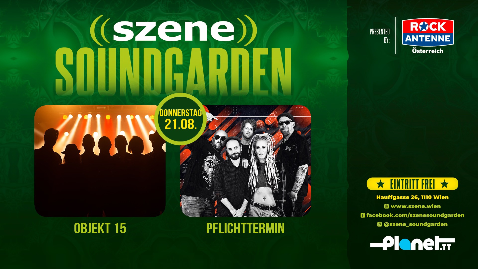 Objekt 15 | Pflichttermin am 21. August 2025 @ Szene Wien. Objekt 15 | Pflichttermin am 21. August 2025 @ Szene Wien.