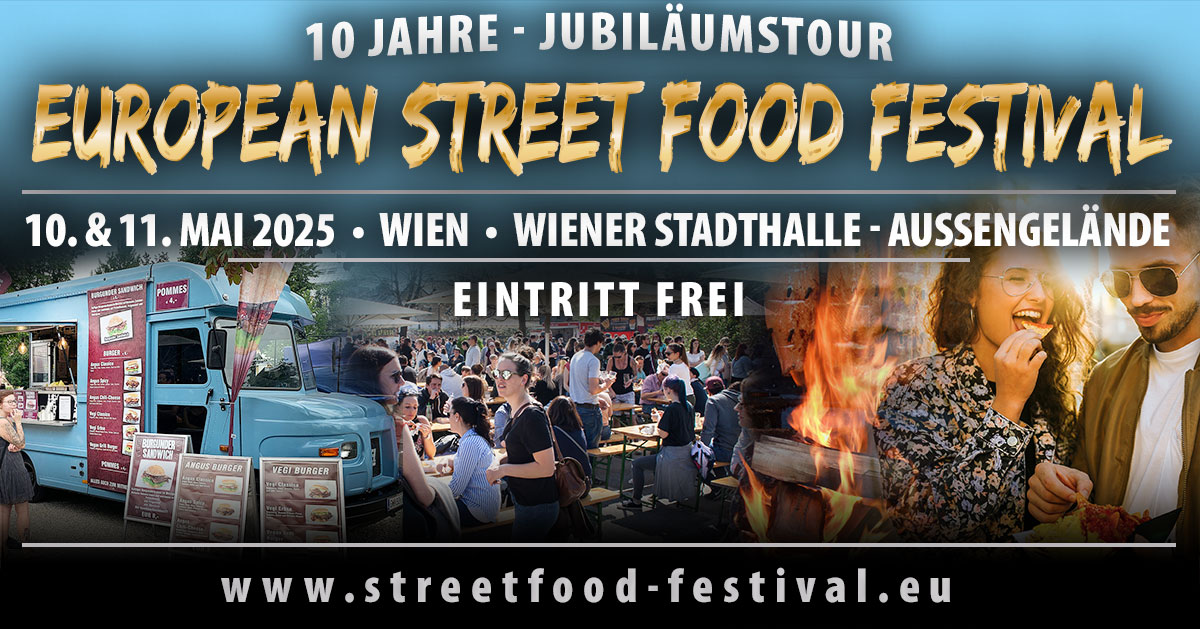 European Street Food Festival am 10. May 2025 @ Wiener Stadthalle. European Street Food Festival am 10. May 2025 @ Wiener Stadthalle.