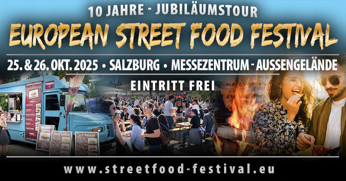 European Street Food Festival am 25. October 2025 @ Messezentrum Salzburg.