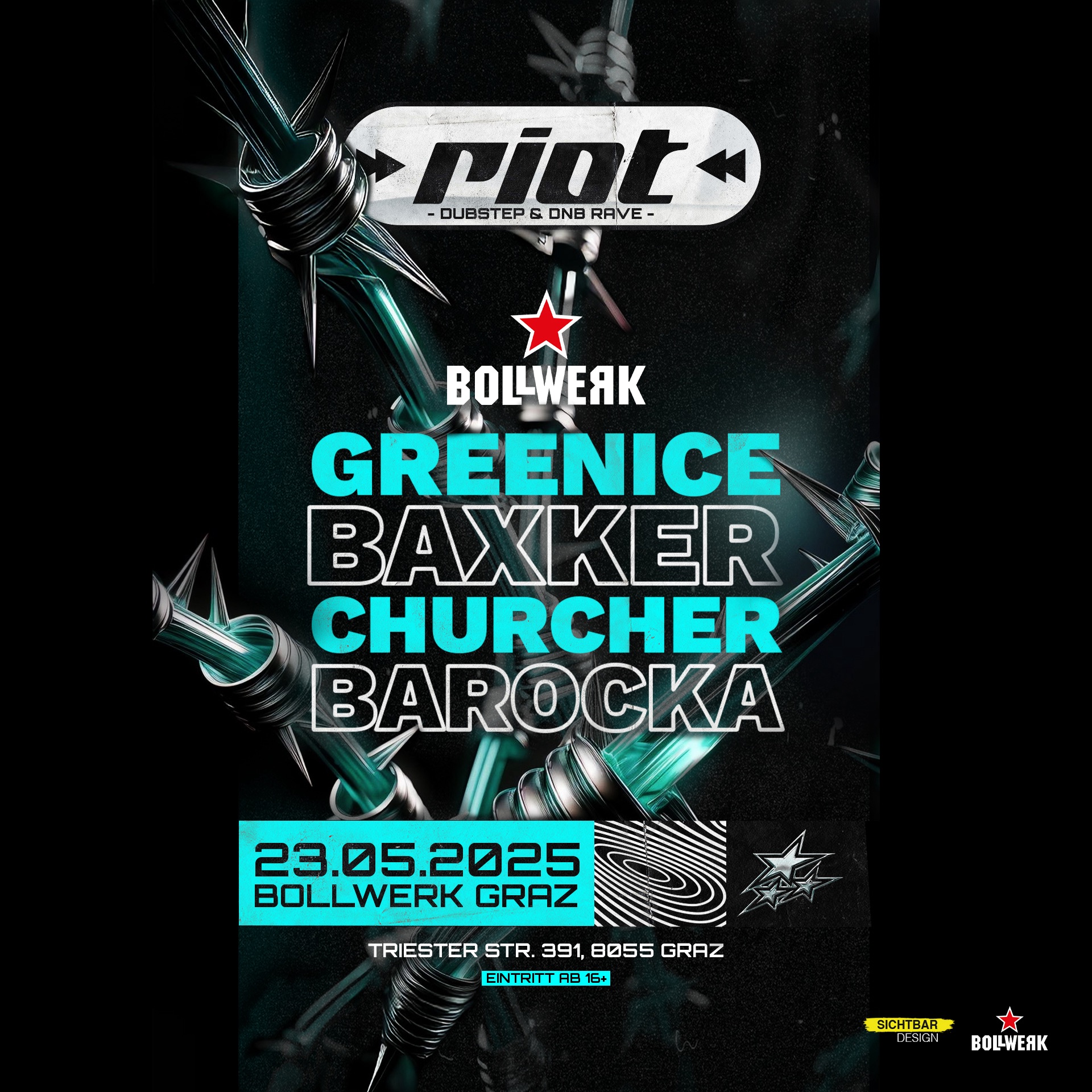 RIOT am 23. May 2025 @ Bollwerk Graz. RIOT am 23. May 2025 @ Bollwerk Graz.