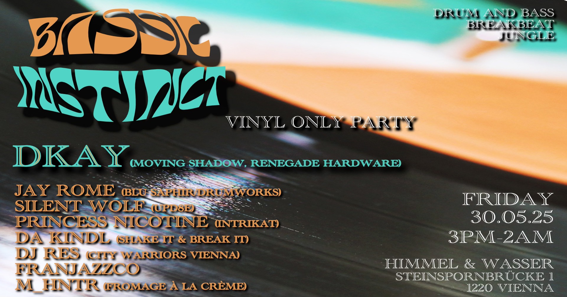 BASSIC INSTINCT - Open Air Vinyl Only Party am 30. May 2025 @ Himmel & Wasser. BASSIC INSTINCT - Open Air Vinyl Only Party am 30. May 2025 @ Himmel & Wasser.