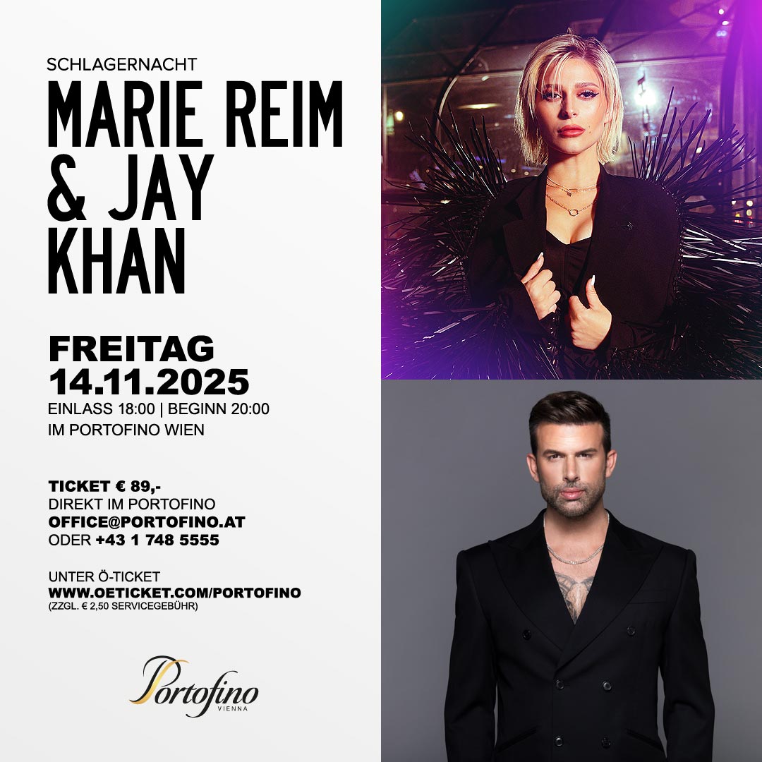 Marie Reim & Jay Khan am 14. November 2025 @ Portofino. Marie Reim & Jay Khan am 14. November 2025 @ Portofino.