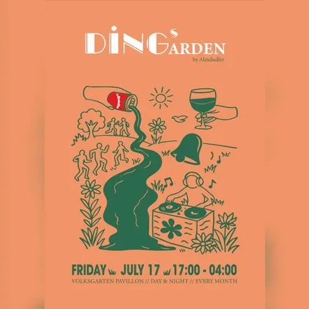 DING.'s Garden by Almdudler am 17. July 2026 @ Volksgarten Pavillon.