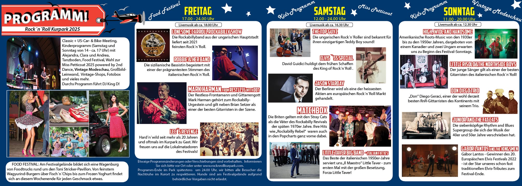 Rock'n'Roll Kurpark XVI am 25. July 2025 @ Kurpark Bad Sauerbrunn. Rock'n'Roll Kurpark XVI am 25. July 2025 @ Kurpark Bad Sauerbrunn.