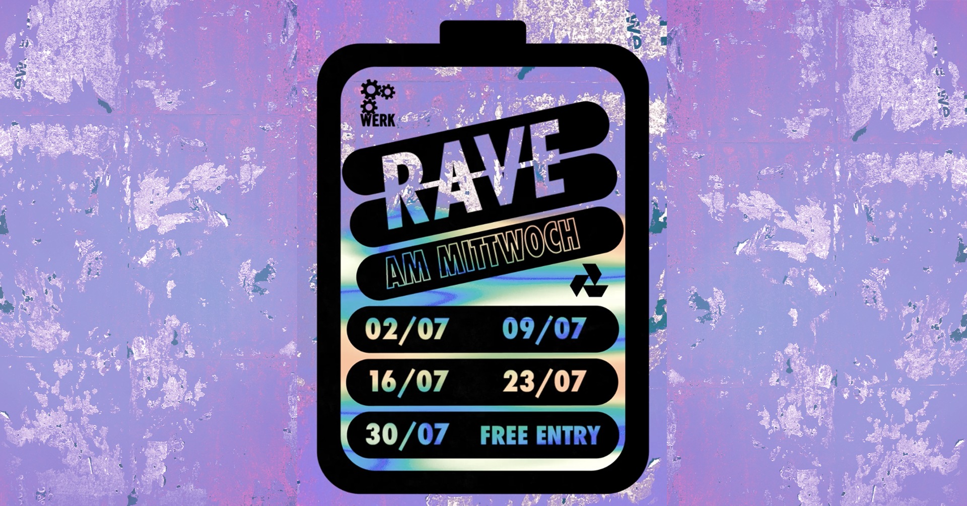 Rave am Mittwoch // Free Party am 16. July 2025 @ Das Werk. Rave am Mittwoch // Free Party am 16. July 2025 @ Das Werk.