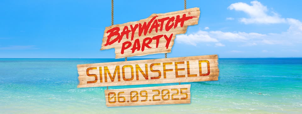 Baywatchparty 2025 am 6. September 2025 @ Baywatchhalle Simonsfeld. Baywatchparty 2025 am 6. September 2025 @ Baywatchhalle Simonsfeld.