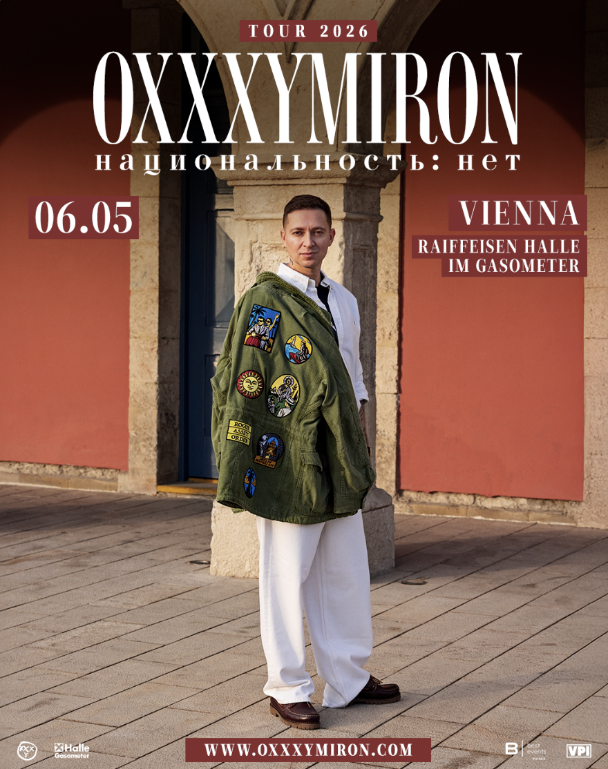 OXXXYMIRON am 6. May 2026 @ Raiffeisen Halle im Gasometer.