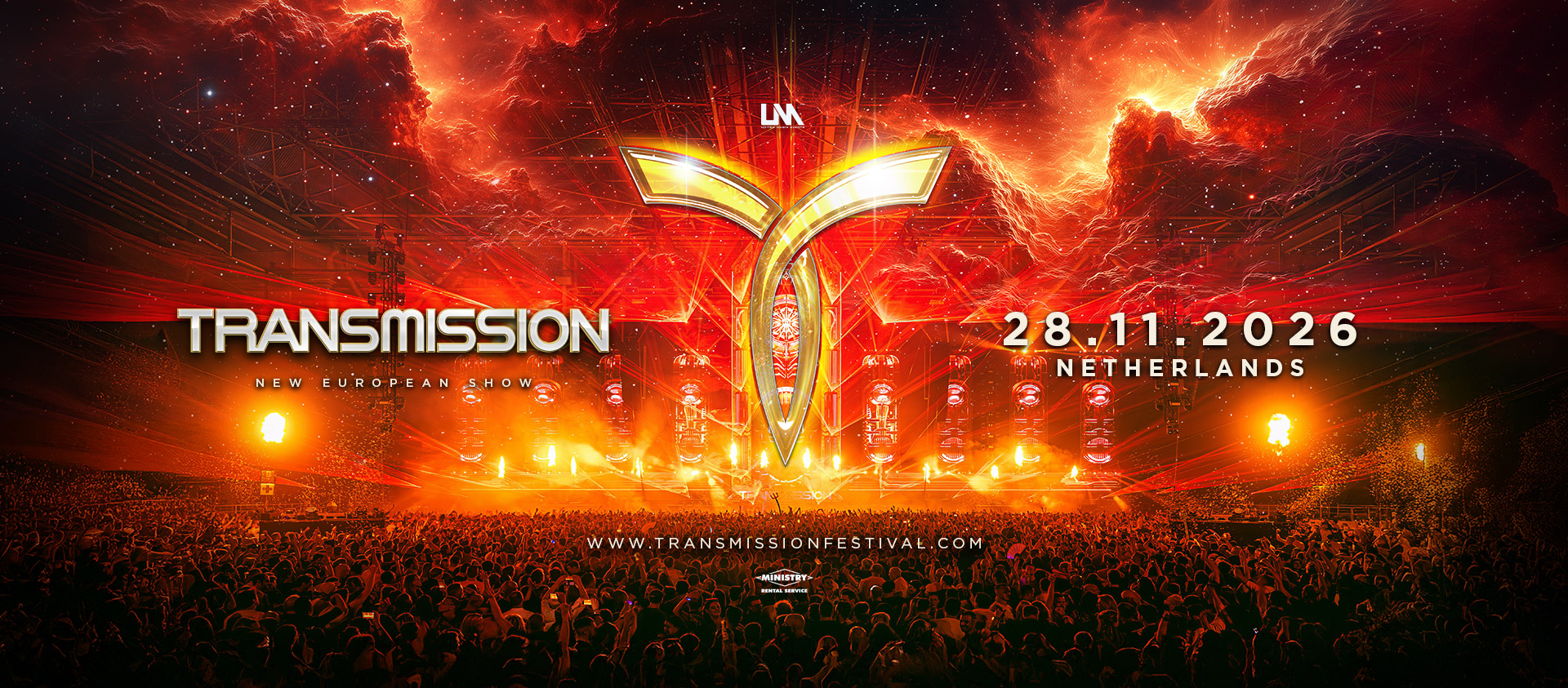 Transmission Netherlands 2026 am 28. November 2026 @ Gelredome.