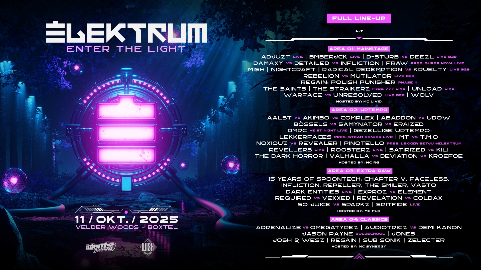 Elektrum Festival 2025 am 11. October 2025 @ Velder Woods. Elektrum Festival 2025 am 11. October 2025 @ Velder Woods.