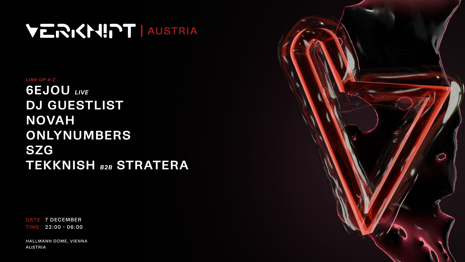 Verknipt Austria am 7. December 2025 @ Hallmann Dome. Verknipt Austria am 7. December 2025 @ Hallmann Dome.
