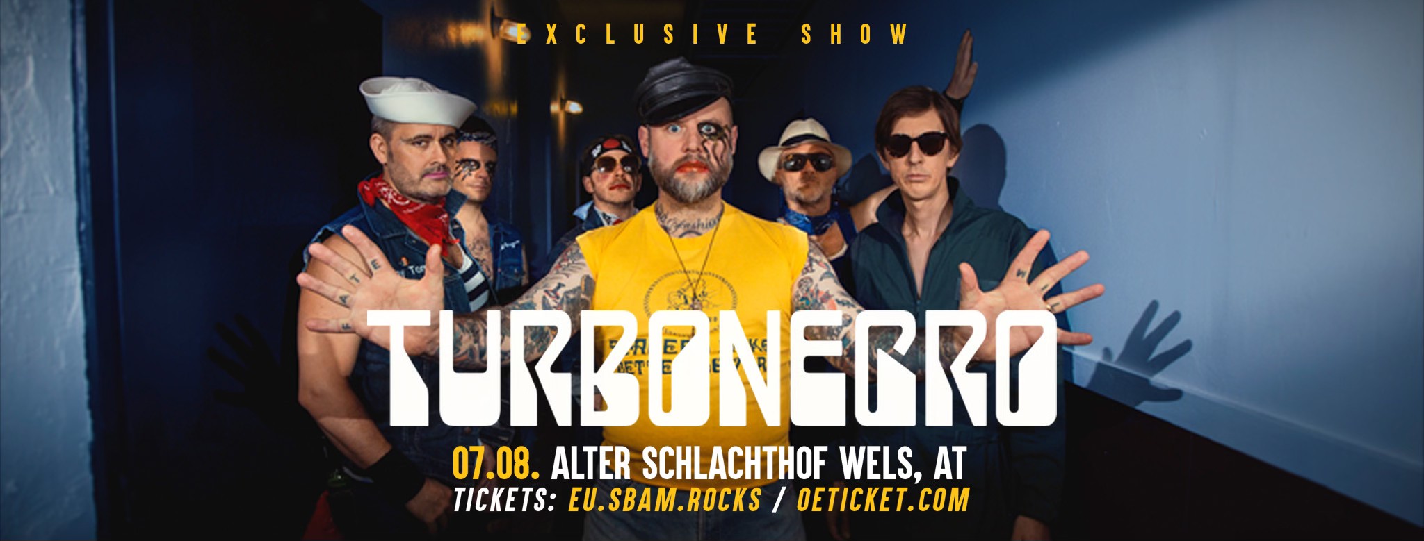 Turbonegro am 7. August 2025 @ Alter Schlachthof Wels. Turbonegro am 7. August 2025 @ Alter Schlachthof Wels.