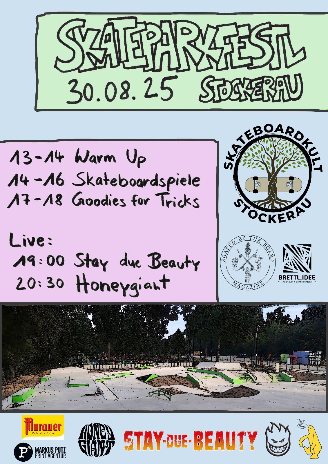 Skateparkfestl Stockerau am 30. August 2025 @ Skatepark Stockerau. Skateparkfestl Stockerau am 30. August 2025 @ Skatepark Stockerau.