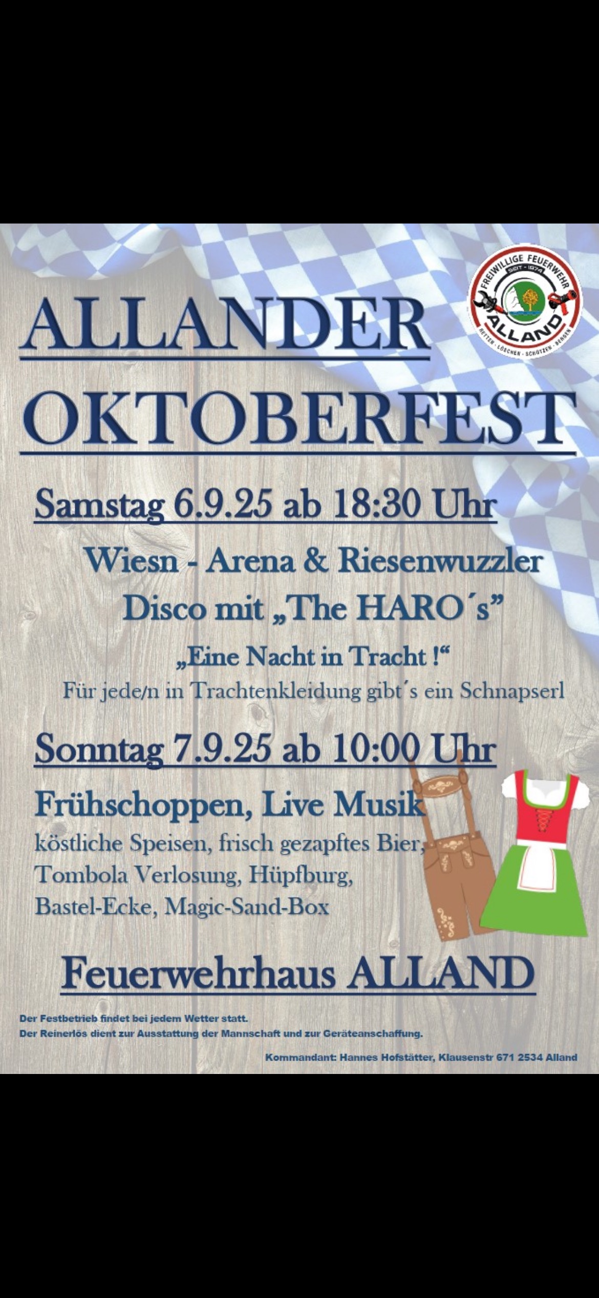 4. Allander Oktoberfest am 6. September 2025 @ FF Alland. 4. Allander Oktoberfest am 6. September 2025 @ FF Alland.