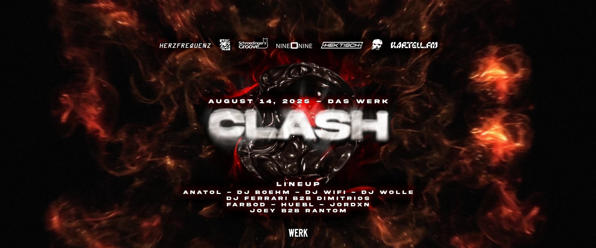 CLASH am 14. August 2025 @ Das Werk. CLASH am 14. August 2025 @ Das Werk.