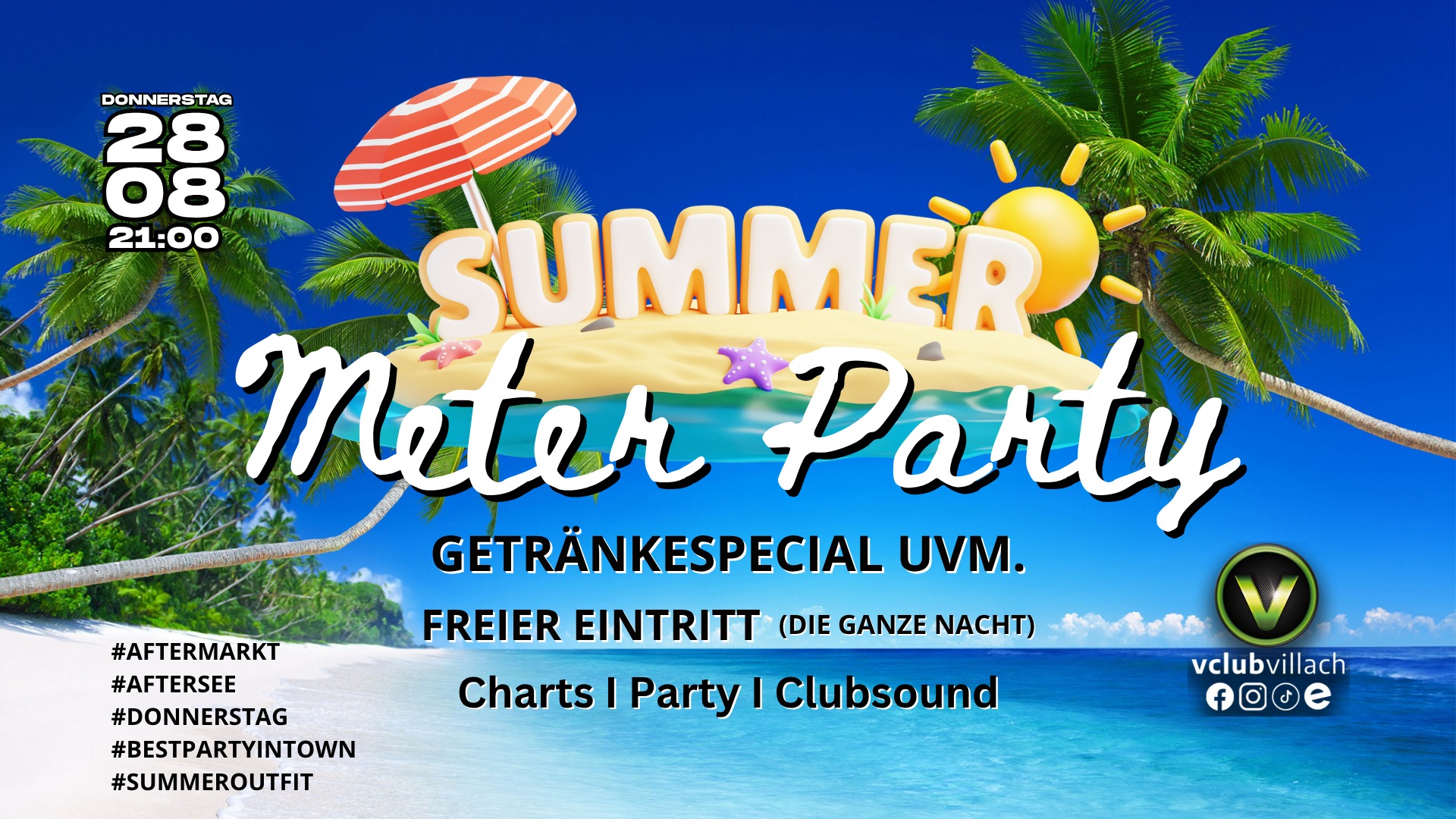 Summer Meter Party am 28. August 2025 @ V-Club.
