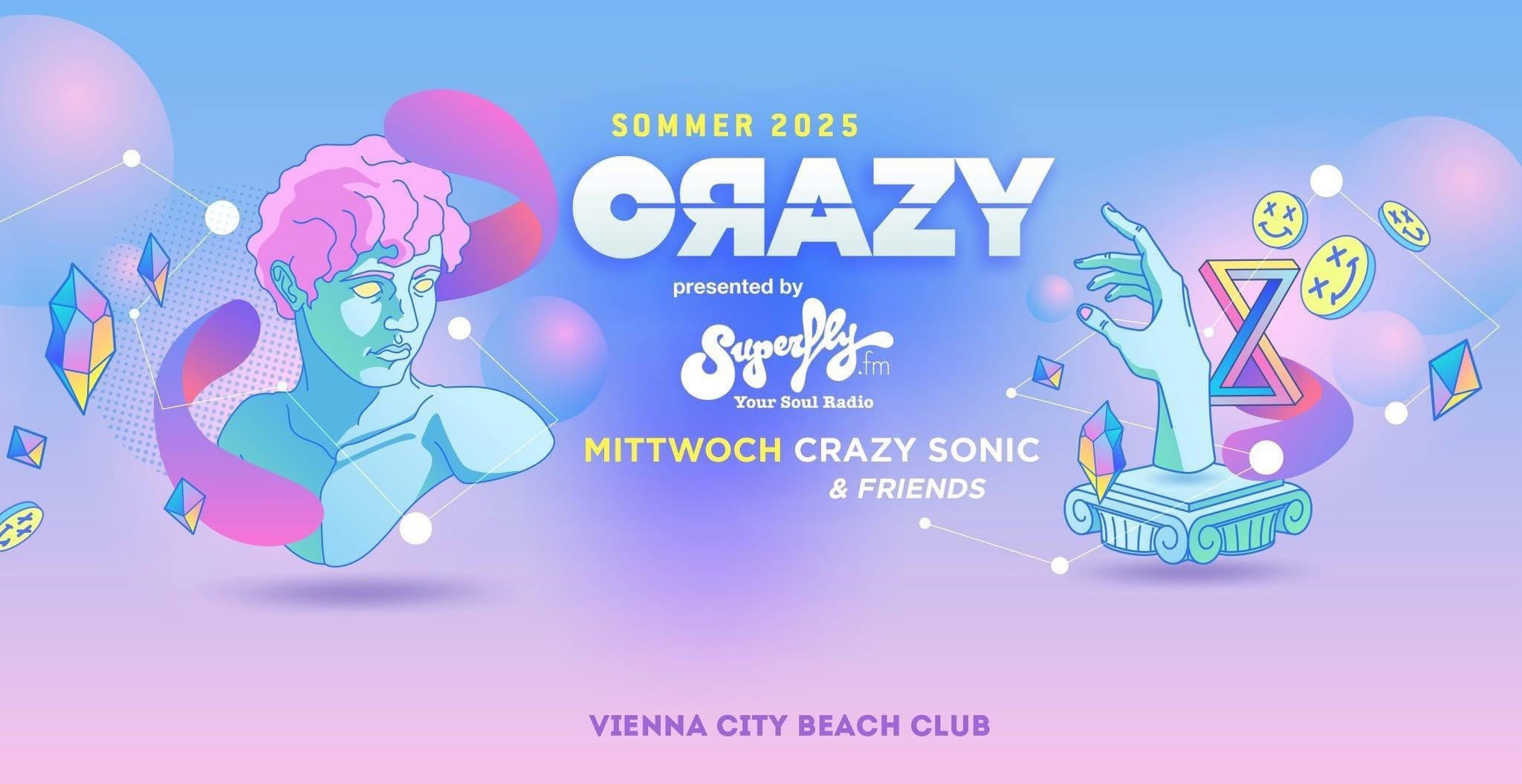 Crazy am 6. August 2025 @ Vienna City Beach Club. Crazy am 6. August 2025 @ Vienna City Beach Club.