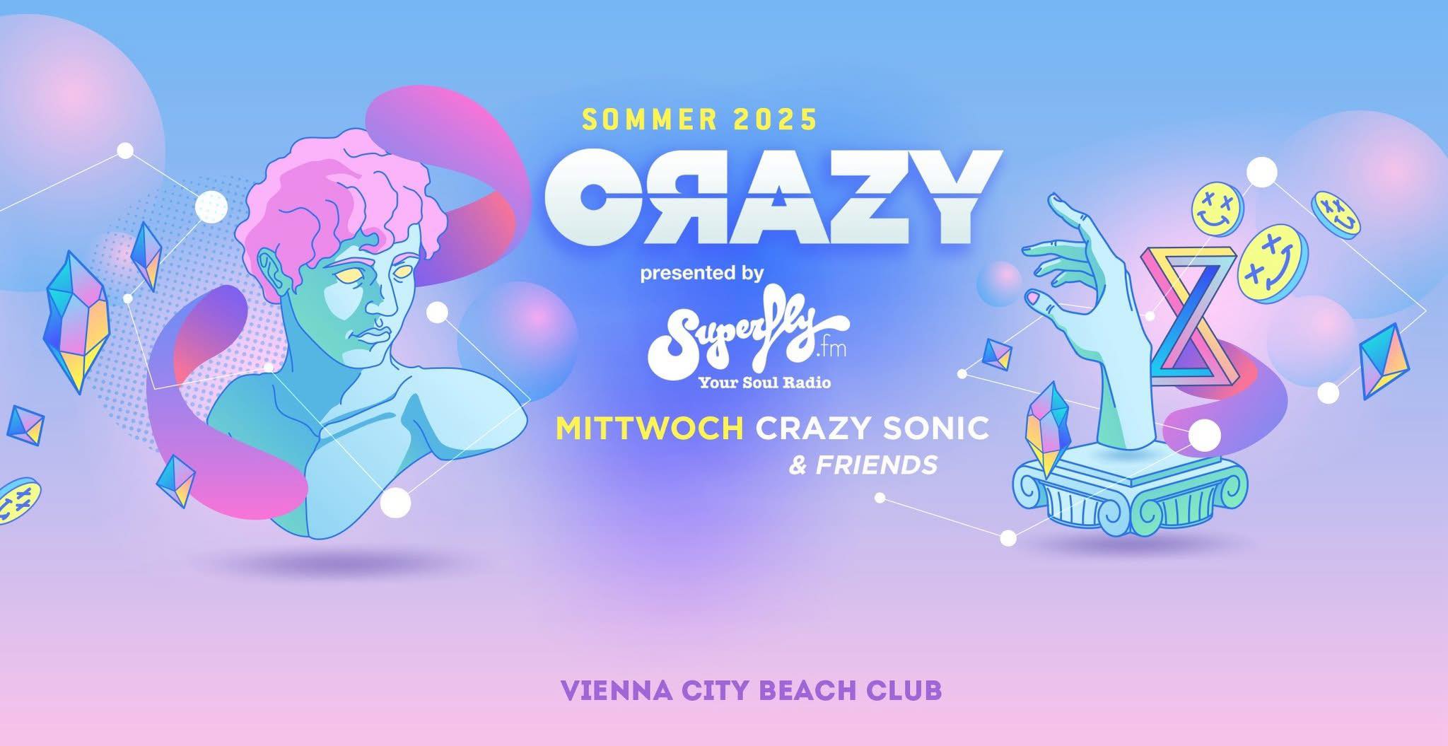 Crazy am 20. August 2025 @ Vienna City Beach Club. Crazy am 20. August 2025 @ Vienna City Beach Club.