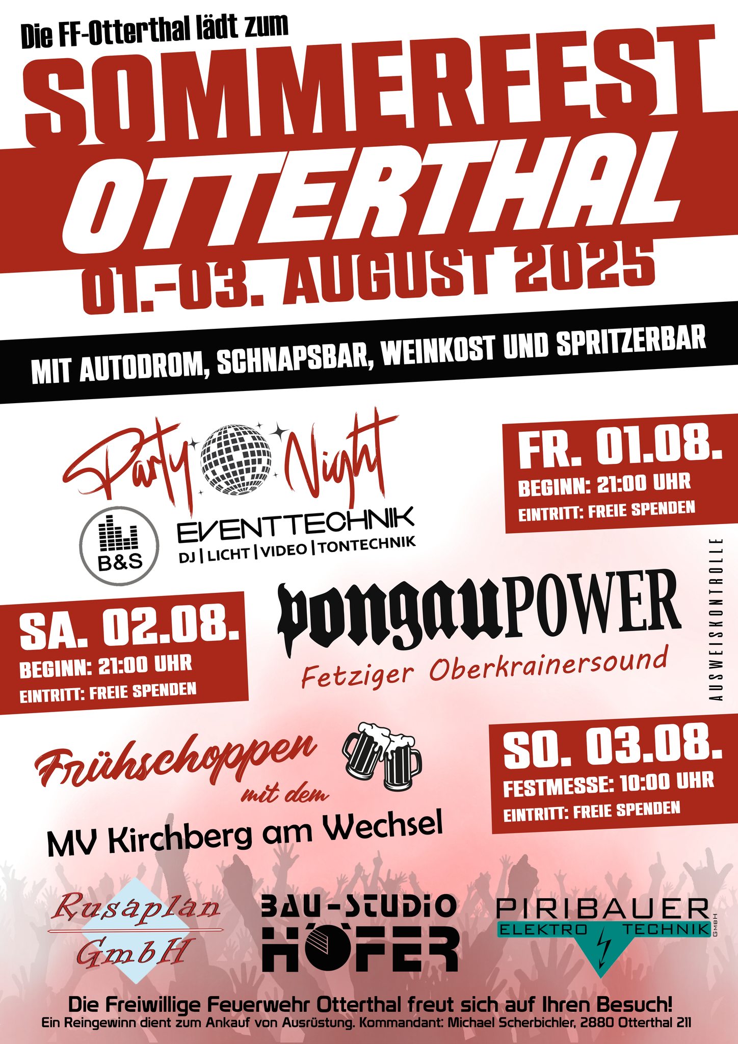 Sommerfest der FF Otterthal 2025 am 1. August 2025 @ FF Otterthal. Sommerfest der FF Otterthal 2025 am 1. August 2025 @ FF Otterthal.