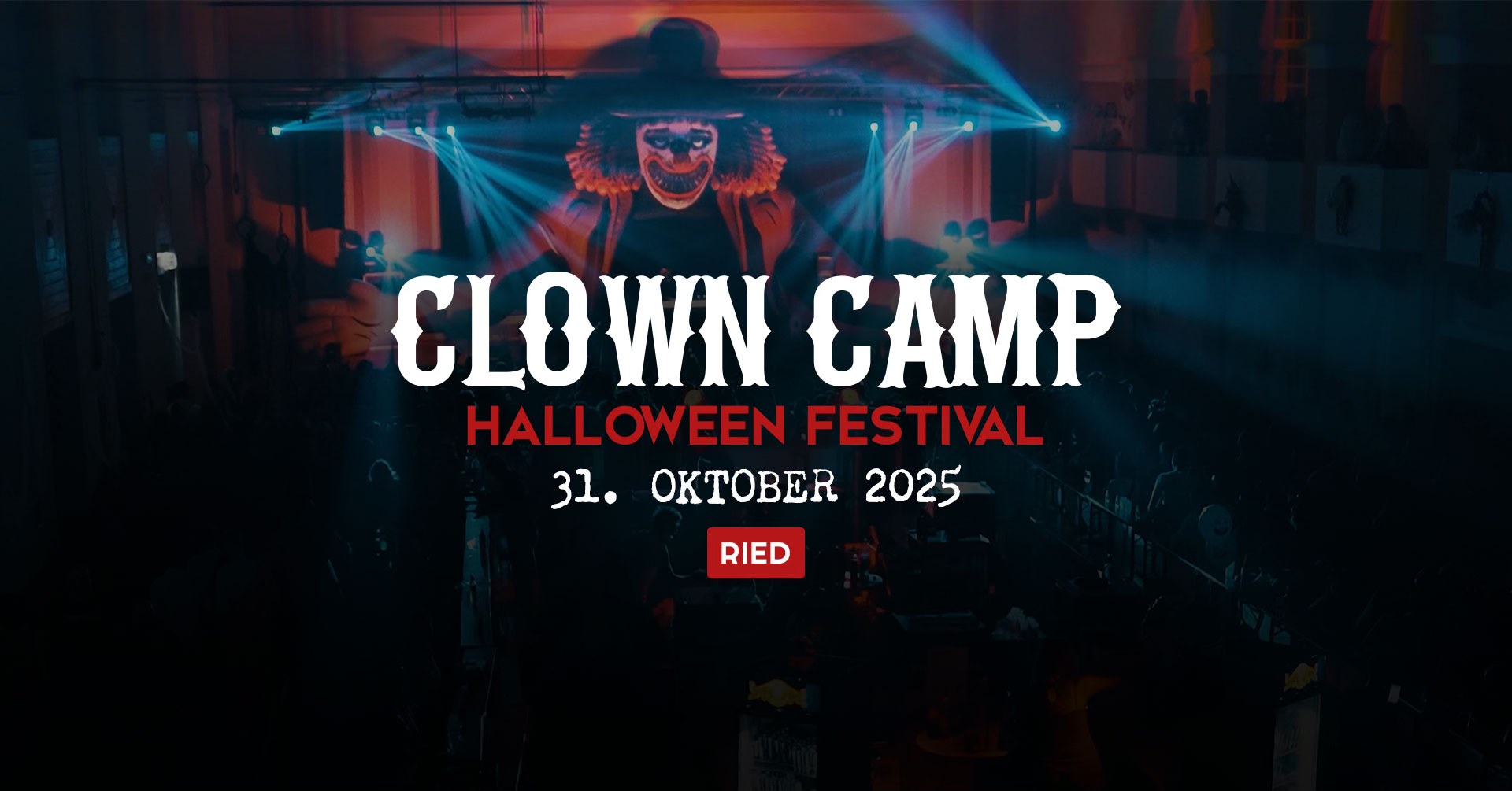 Clown Camp Halloween Festival 2025 am 31. October 2025 @ Jahnturnhalle. Clown Camp Halloween Festival 2025 am 31. October 2025 @ Jahnturnhalle.
