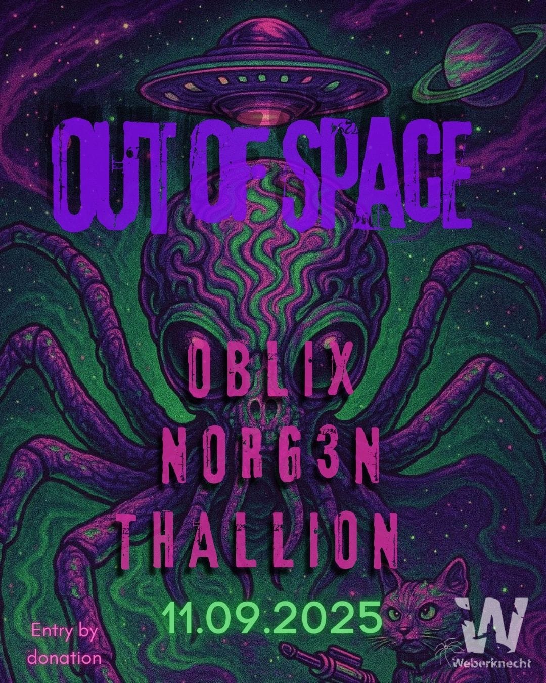 Out of Space am 11. September 2025 @ Weberknecht.