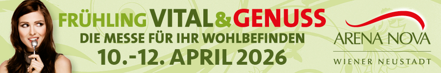 Frühling Vital & Genuss am 10. April 2026 @ Arena Nova. Frühling Vital & Genuss am 10. April 2026 @ Arena Nova.
