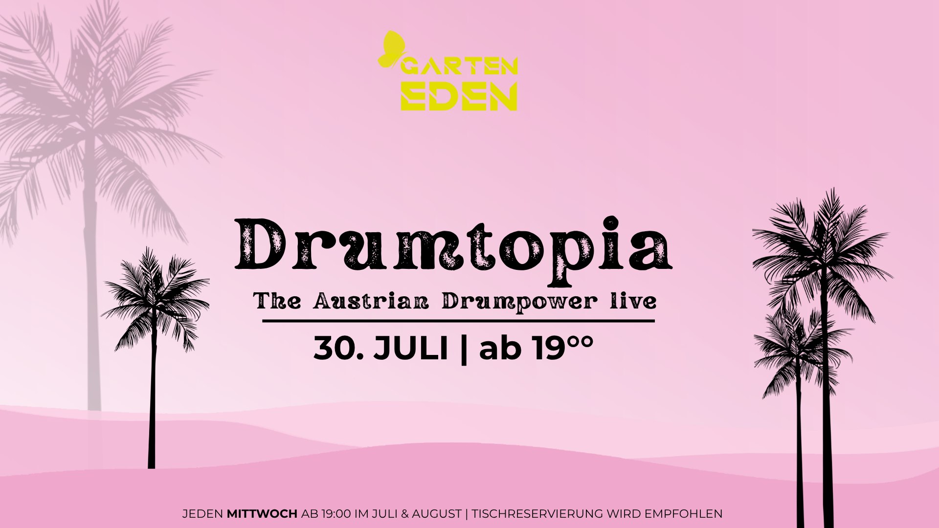 Garten Eden | DRUMTOPIA am 30. July 2025 @ Herrengasse Wiener Neustadt. Garten Eden | DRUMTOPIA am 30. July 2025 @ Herrengasse Wiener Neustadt.