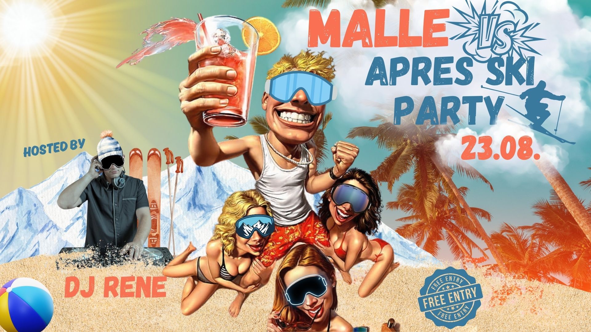 Malle vs. Apres Ski Party am 23. August 2025 @ Kupferdachl. Malle vs. Apres Ski Party am 23. August 2025 @ Kupferdachl.