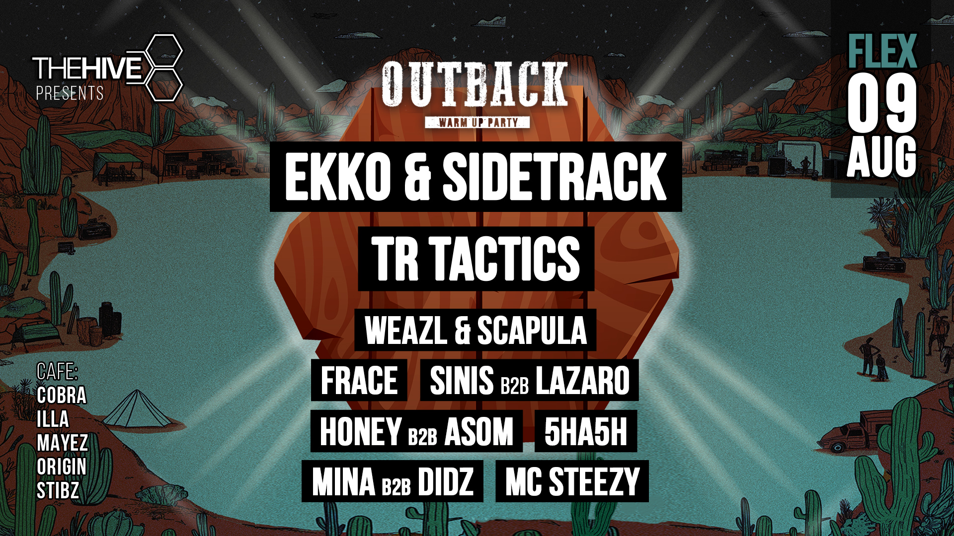 OUTBACK FESTIVAL WARM UP 2025 am 9. August 2025 @ Flex. OUTBACK FESTIVAL WARM UP 2025 am 9. August 2025 @ Flex.