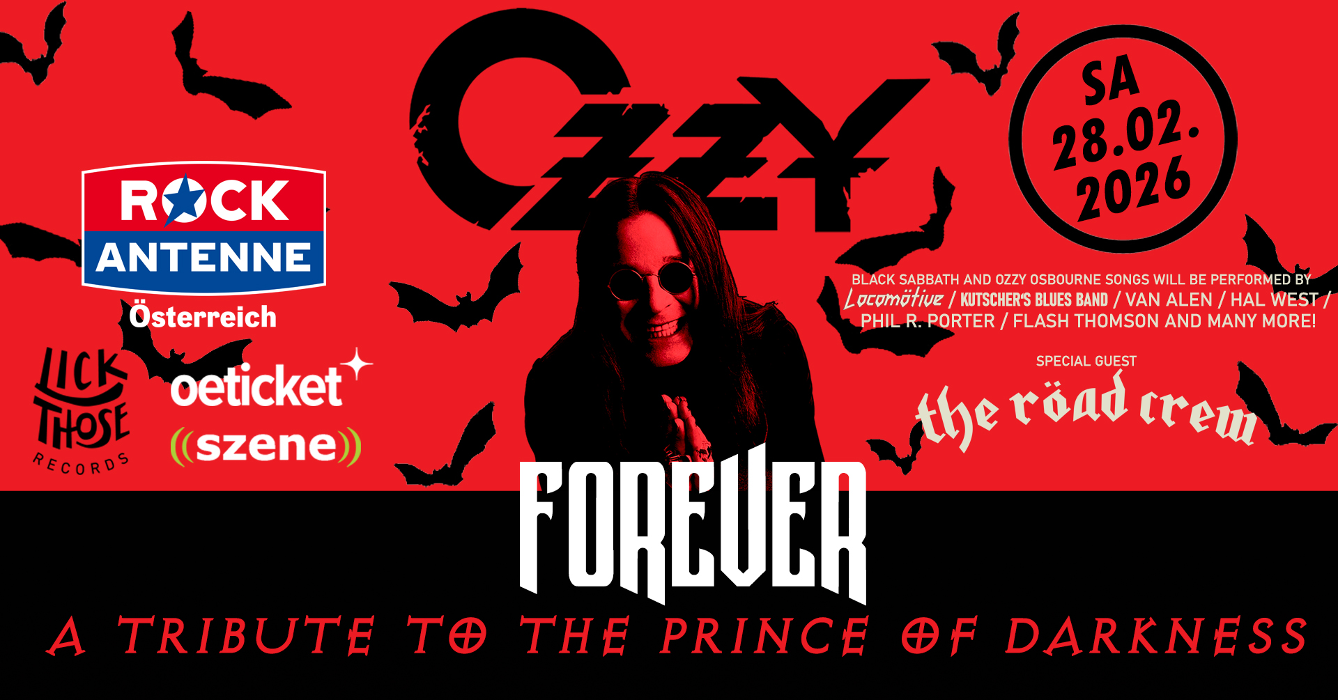 Ozzy Forever am 28. February 2026 @ Szene Wien.