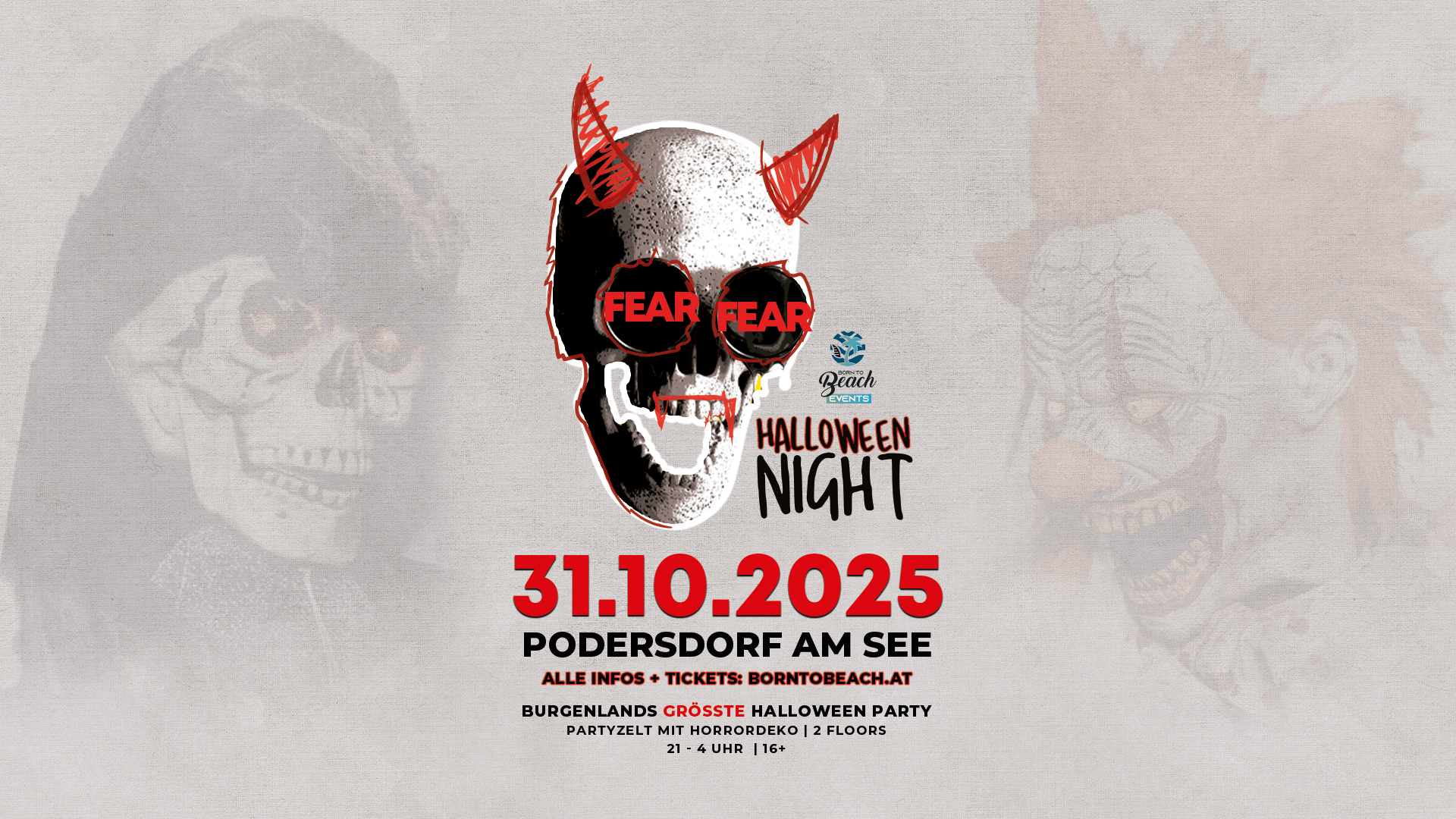 Burgenlands größte Halloween Party am 31. October 2025 @ Podersdorf am See. Burgenlands größte Halloween Party am 31. October 2025 @ Podersdorf am See.