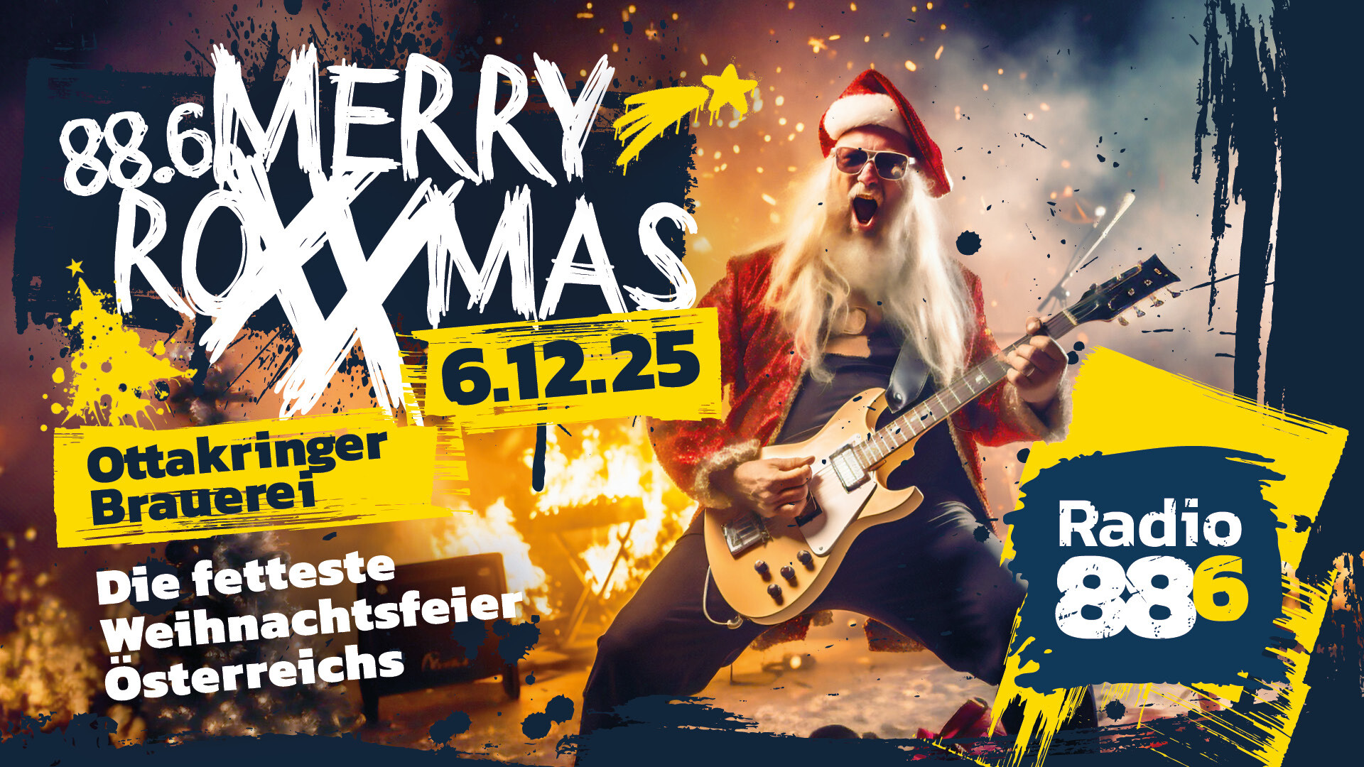 88.6 Merry RoXXmas 2025 am 6. December 2025 @ Ottakringer Brauerei. 88.6 Merry RoXXmas 2025 am 6. December 2025 @ Ottakringer Brauerei.
