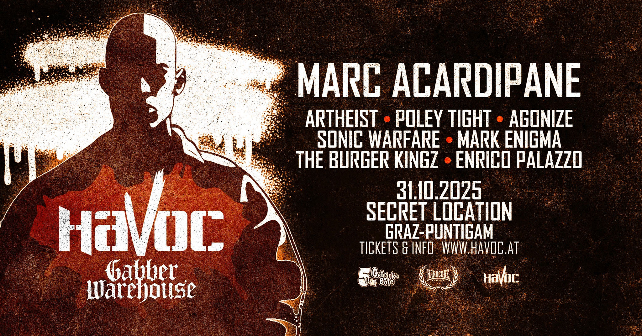Havoc: Gabber Warehouse am 31. October 2025 @ Secret Location. Havoc: Gabber Warehouse am 31. October 2025 @ Secret Location.