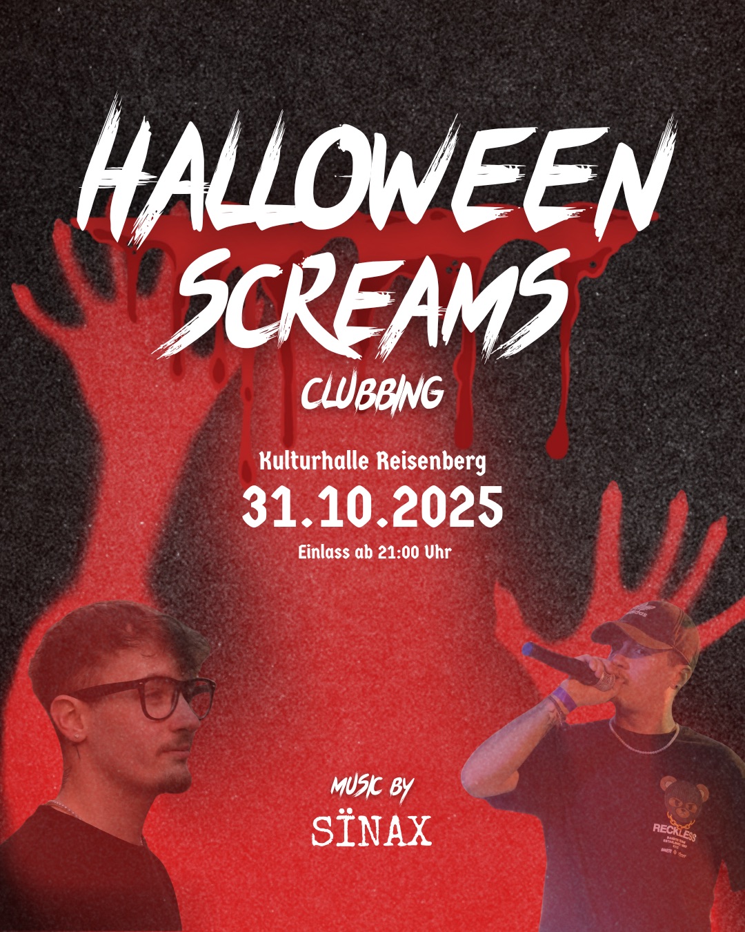 Halloween Screams - Clubbing am 31. October 2025 @ Kulturhalle Reisenberg. Halloween Screams - Clubbing am 31. October 2025 @ Kulturhalle Reisenberg.
