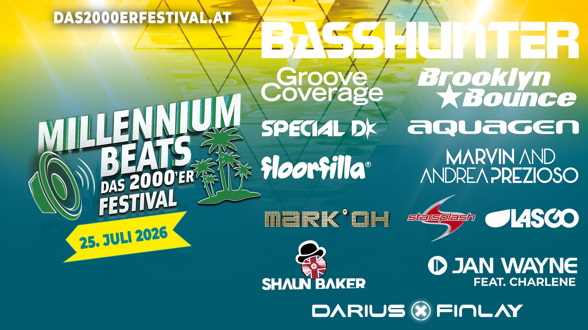Millenium Beats 2026 am 25. July 2026 @ Donauinsel.