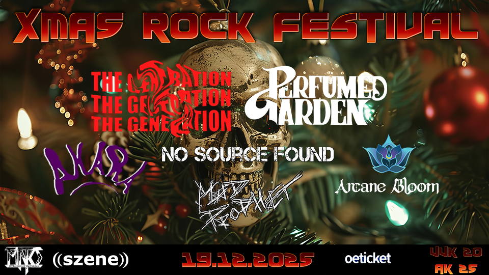 Xmas Rock Festival #1 am 19. December 2025 @ Szene Wien.