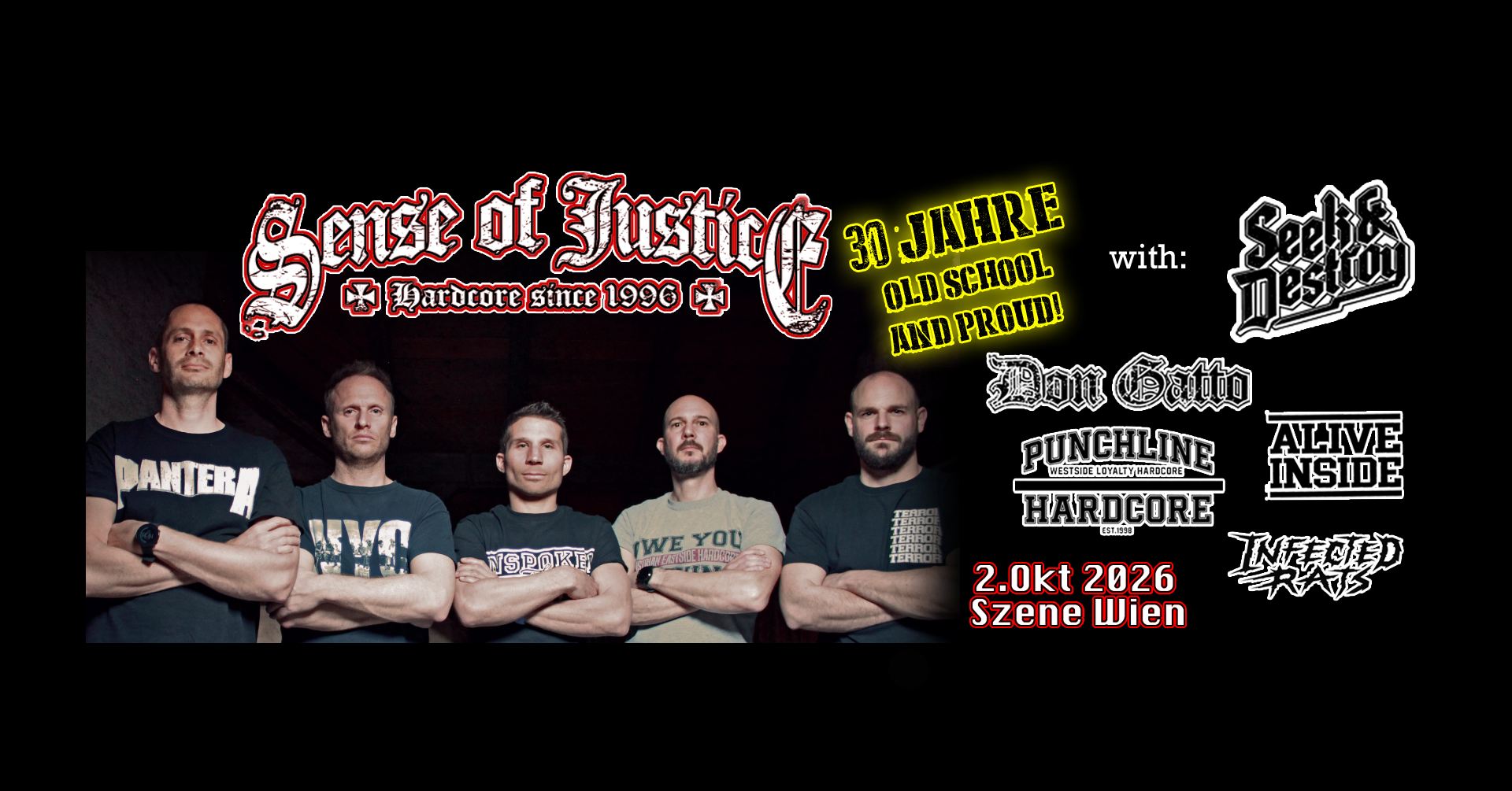 Sense Of Justice am 2. October 2026 @ Szene Wien.