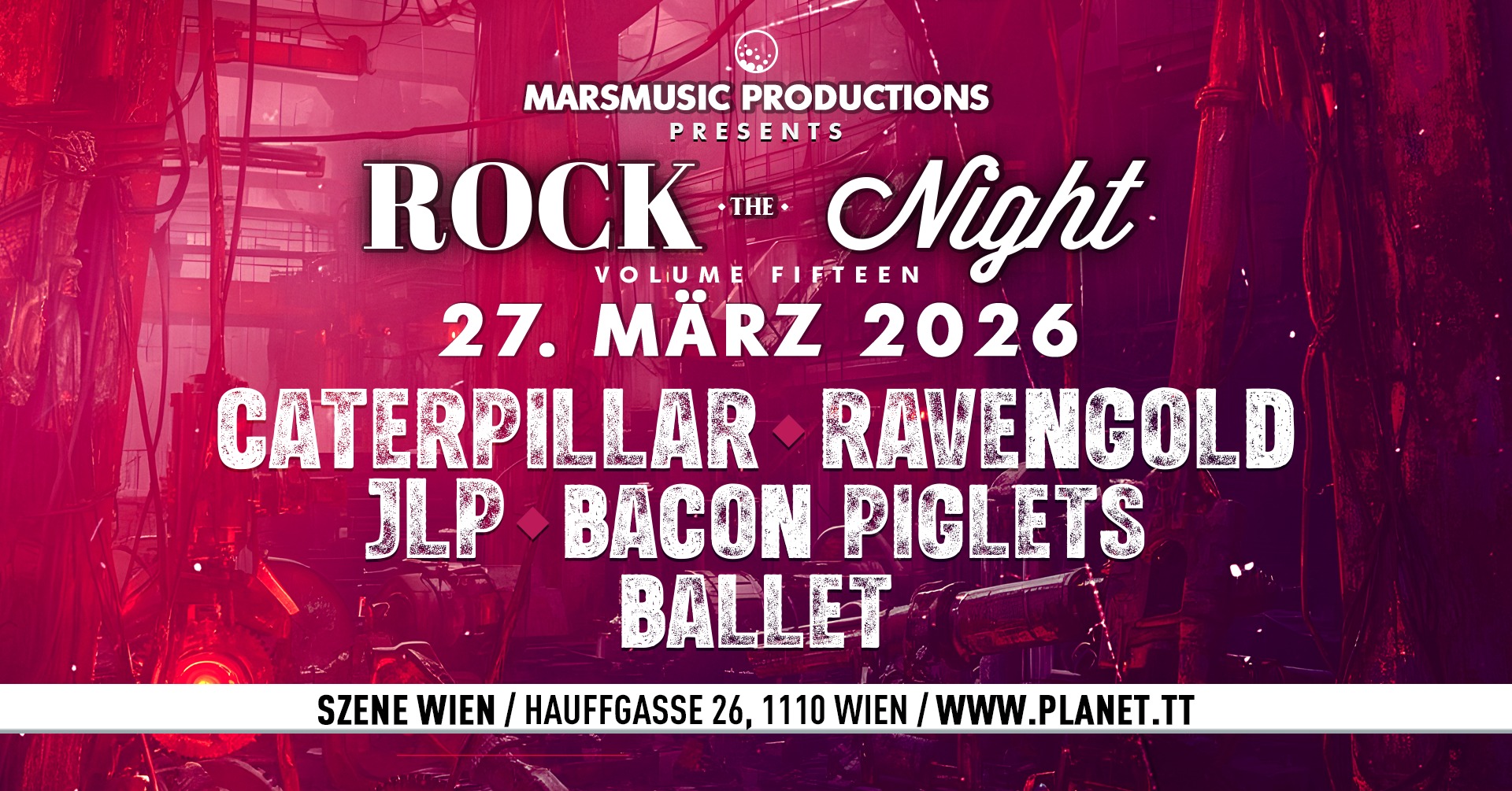 Rock The Night Vol. 15 am 27. March 2026 @ Szene Wien.