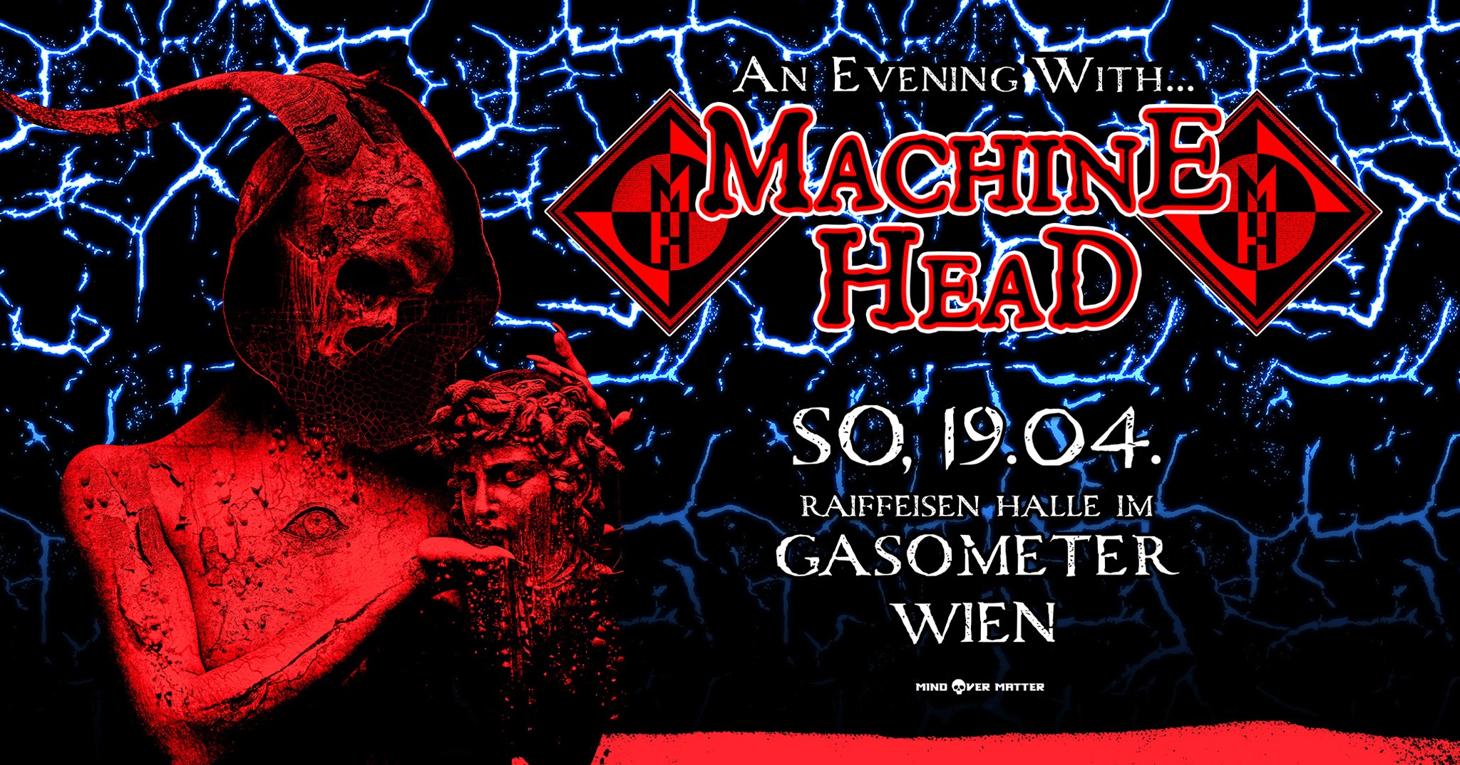 Machine Head am 19. April 2026 @ Raiffeisen Halle im Gasometer.