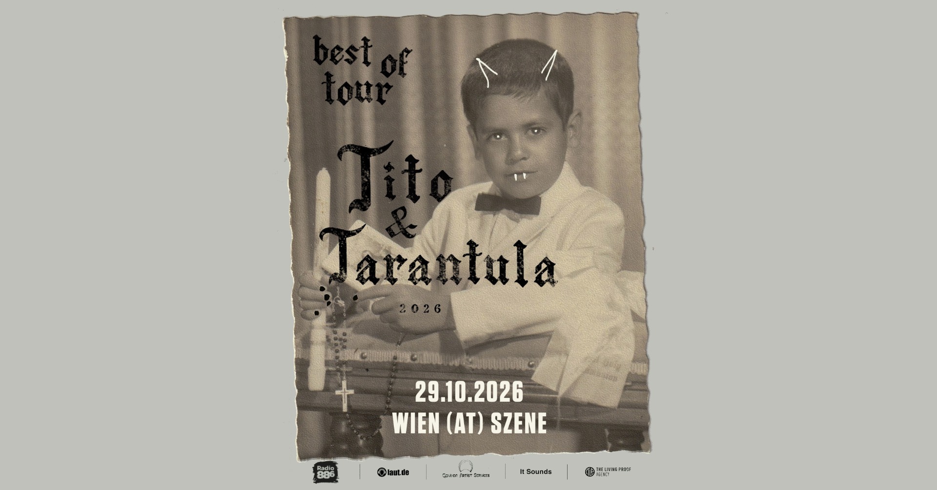 Tito & Tarantula am 29. October 2026 @ Szene Wien.