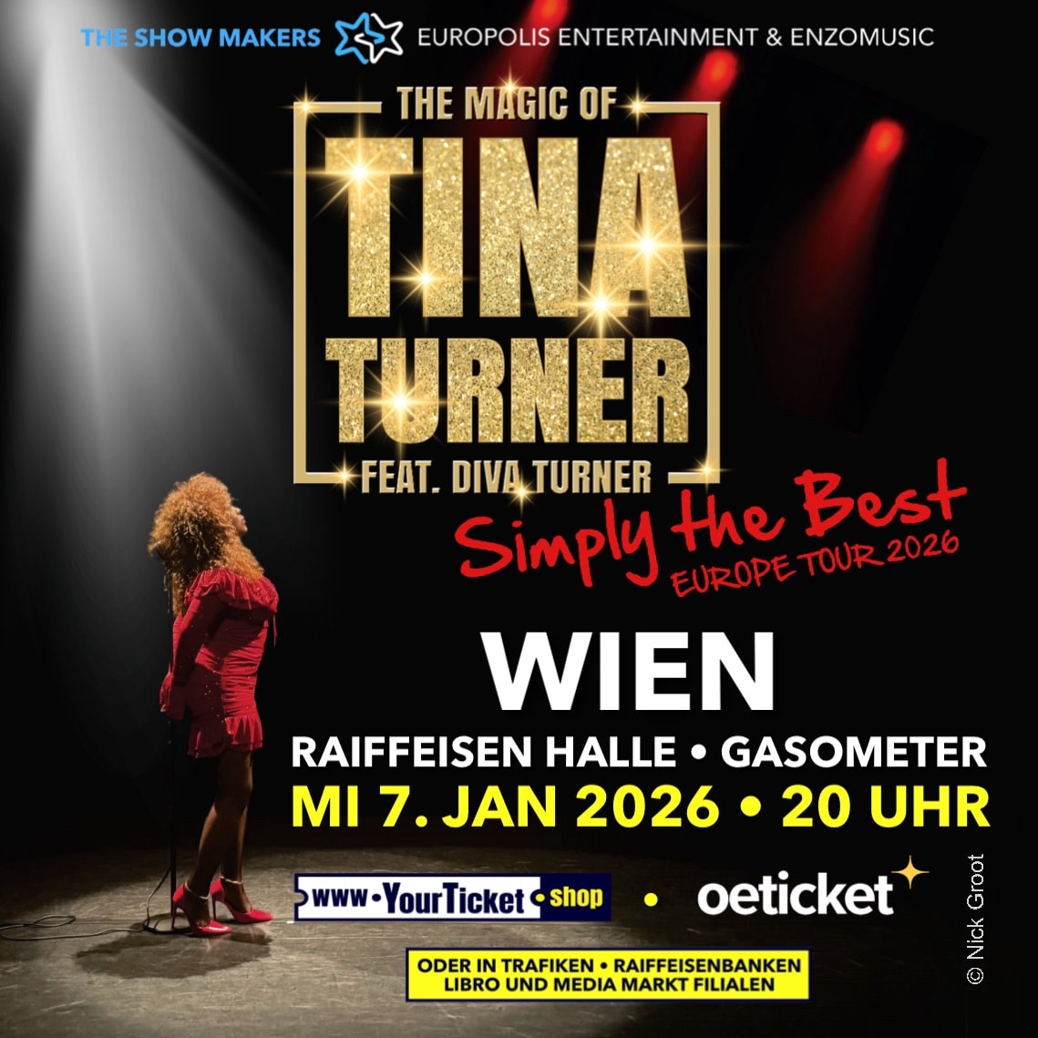 The Magic of Tina Turner feat. Diva Turner am 7. January 2026 @ Raiffeisen Halle im Gasometer.
