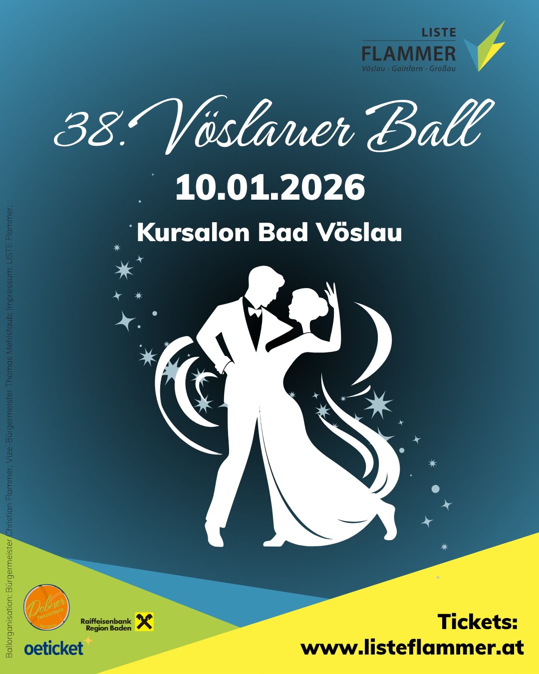 38. Vöslauer Ball am 10. January 2026 @ Kursalon Bad Vöslau.
