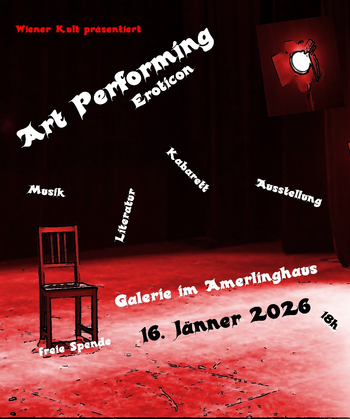 Art Performing Eroticon am 16. January 2026 @ Galerie im Amerlinghaus.