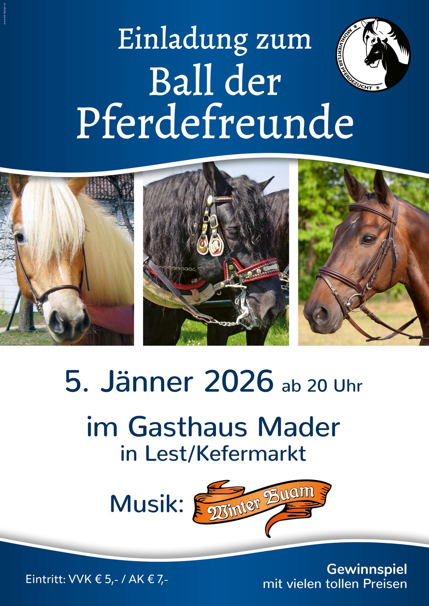 Ball der Pferdefreunde am 5. January 2026 @ Gasthaus Mader.