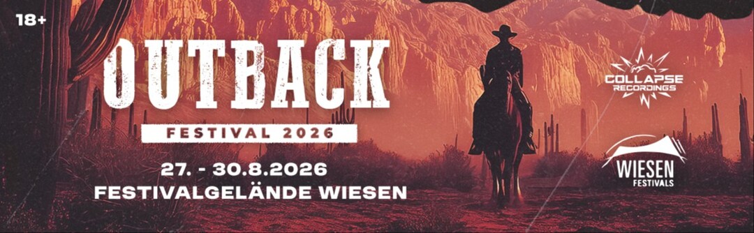 Outback Festival 2026 am 27. August 2026 @ Festivalgelände Wiesen.