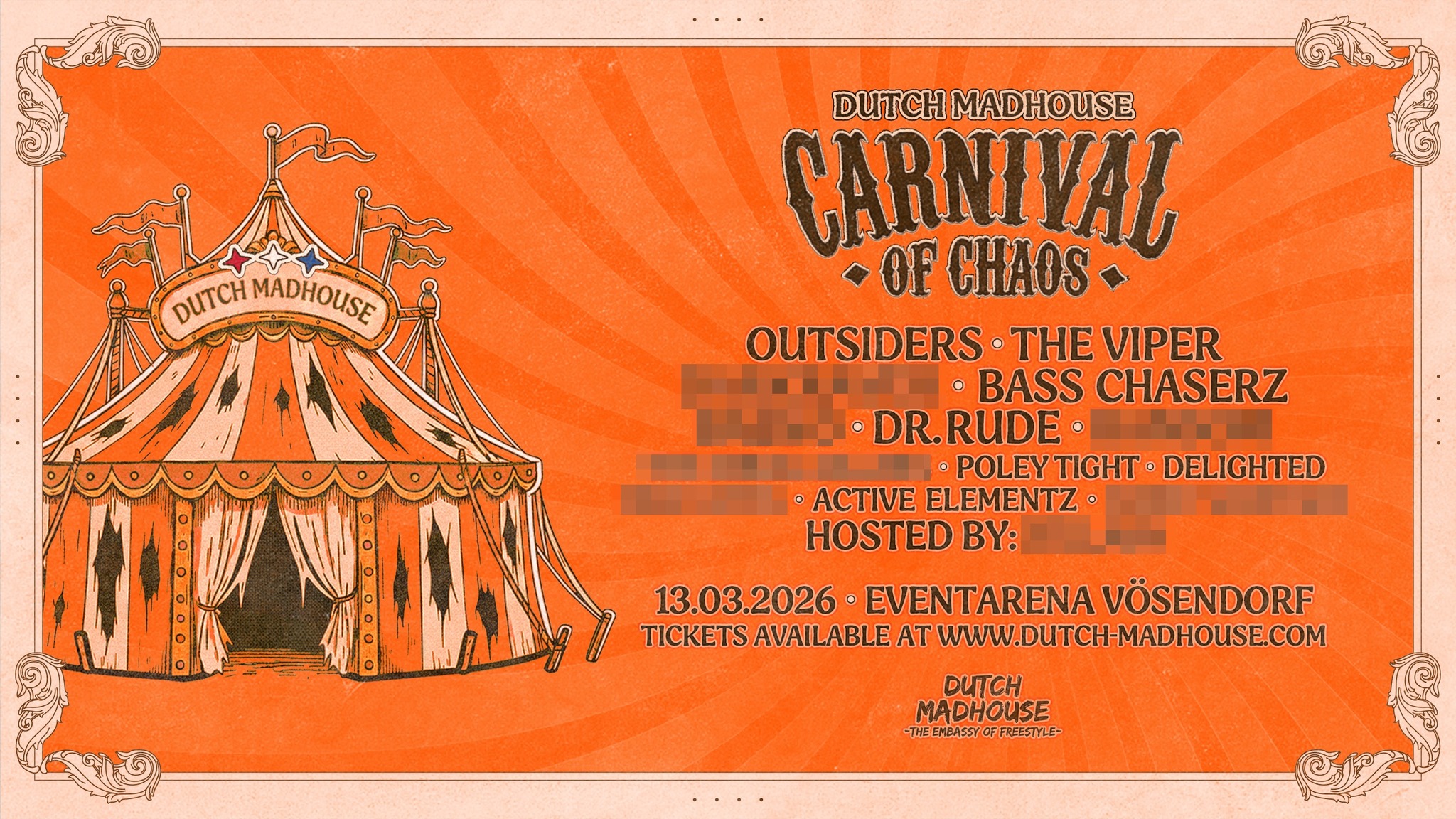 DUTCH MADHOUSE 2026 am 13. March 2026 @ Event Arena Vösendorf.