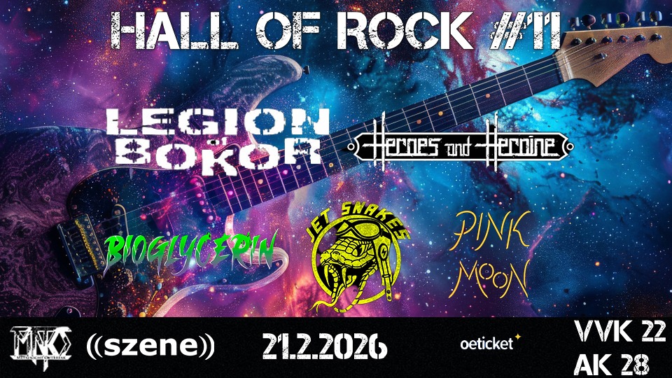 Hall of Rock #11 am 21. February 2026 @ Szene Wien.