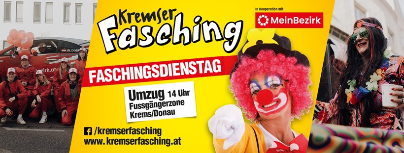 Kremser Fasching 2026 am 17. February 2026 @ Pfarrplatz Krems.