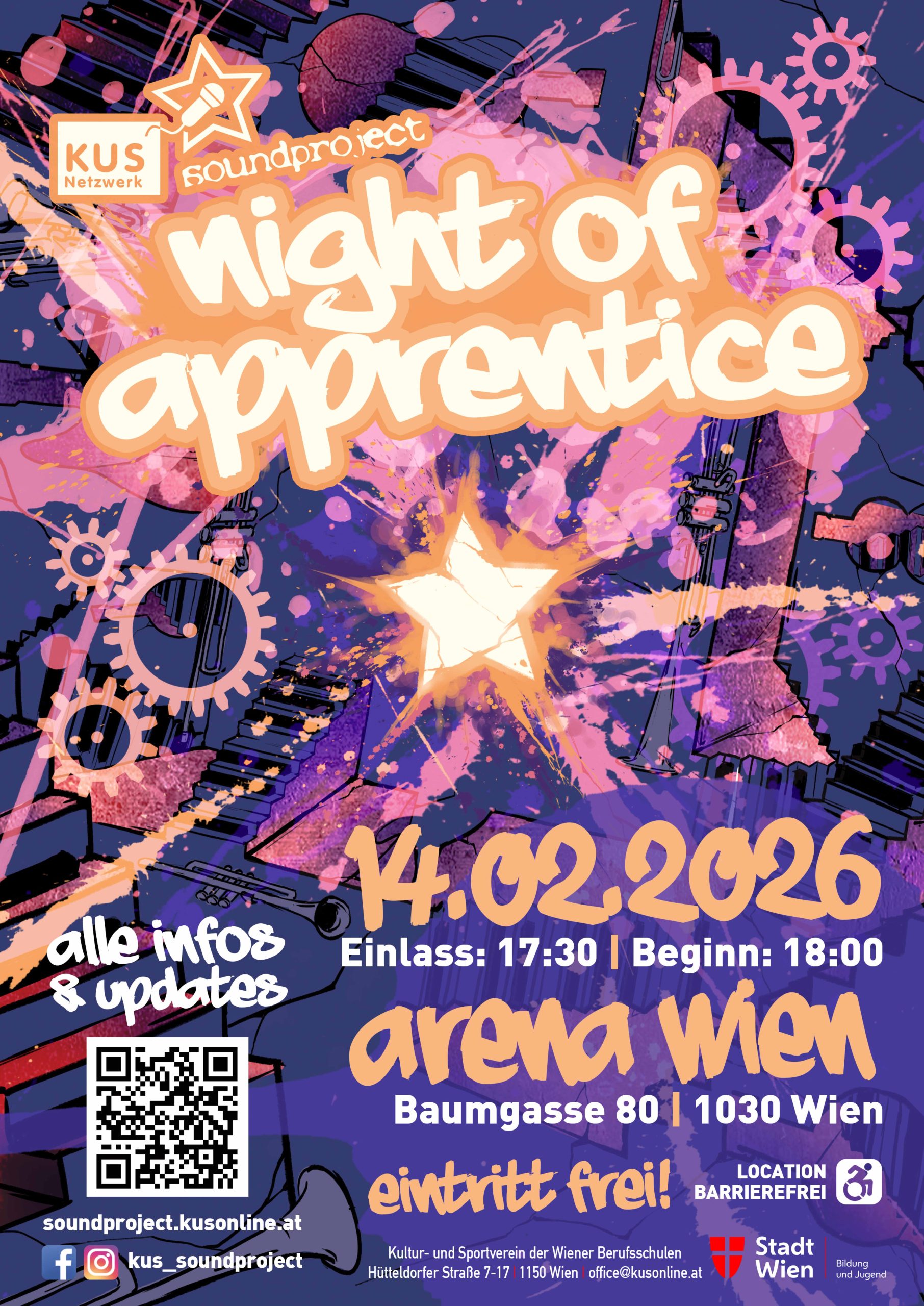 KUS SOUNDPROJECT am 14. February 2026 @ Arena Wien.