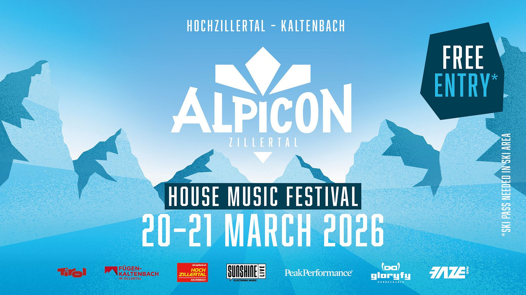 Alpicon House Music Festival Vol. 4 am 20. March 2026 @ Hochzillertal - Kaltenbach.